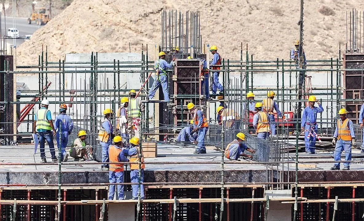 MT Global construction teams working on reinforced concrete formwork on an active building site
